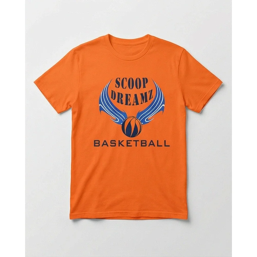 Scoop Dreamz Boys S Orange Basketball T-Shirt Invest In Yourself‎ Graphic